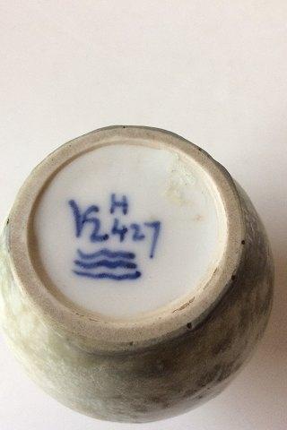 Royal Copenhagen Krystal Glasur vase i grøn af Valdemar Engelhardt H427 - Danam Antik