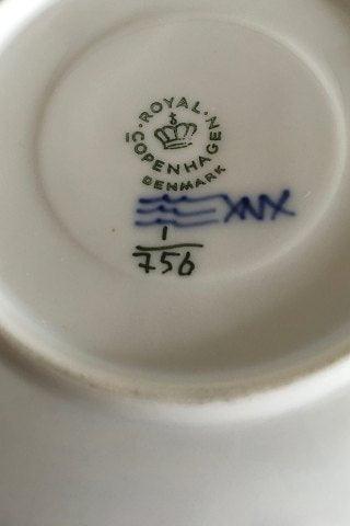 Royal Copenhagen Musselmalet Halvblonde Kaffekop og Underkop No 756 - Danam Antik