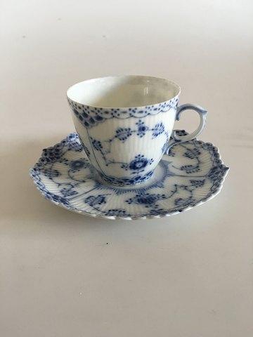 Royal Copenhagen Musselmalet Helblonde Mokkakop med Underkop No 1037 - Danam Antik