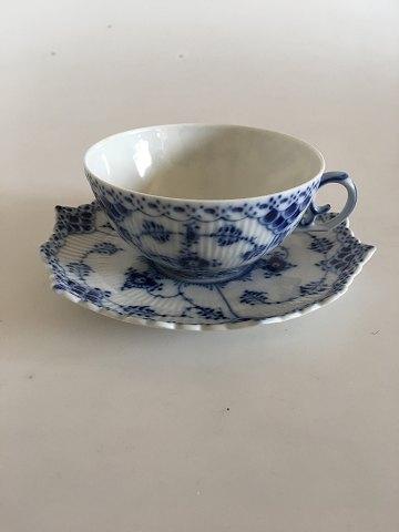 Royal Copenhagen Musselmalet Helblonde Tekop med underkop No 1130 - Danam Antik