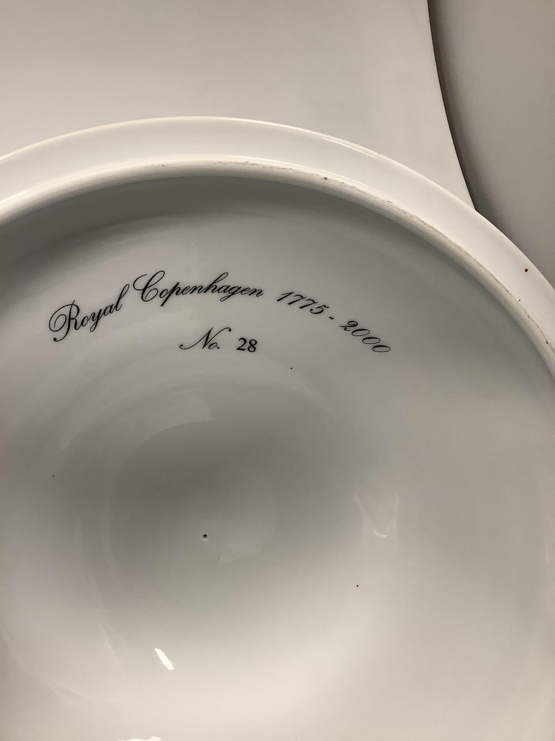 Royal Copenhagen Musselmalet Riflet Stor Jubilæums Punch Bowle No 189 - Danam Antik