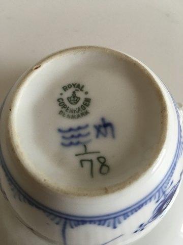 Royal Copenhagen Musselmalet Riflet Stor Kaffekop og Underkop No 78 - Danam Antik