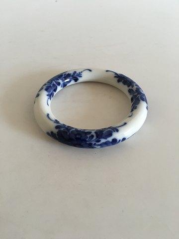 Royal Copenhagen Porcelæn Armring med Blå Blomst Motiv - Danam Antik