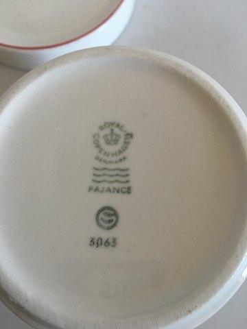 Royal Copenhagen Rødtop/Rødkant Sukkerskål med låg No 3063 - Danam Antik