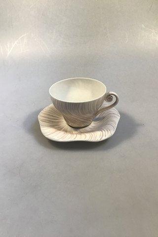 Royal Copenhagen Rosa Konkylie Kaffekop med Underkop No 14194 - Danam Antik