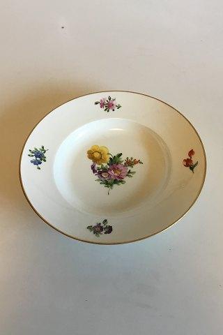 Royal Copenhagen Saksisk Blomst, Glat Dyb Tallerken No 493/10515 - Danam Antik