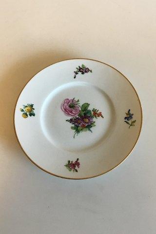 Royal Copenhagen Saksisk Blomst, Glat Frokosttallerken No 493/10520 - Danam Antik