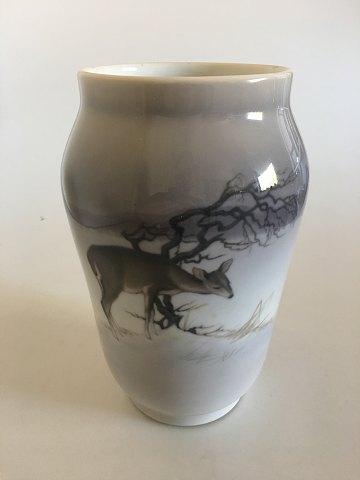 Royal Copenhagen unika vase af Johannes Larsen fra 1924 - Danam Antik