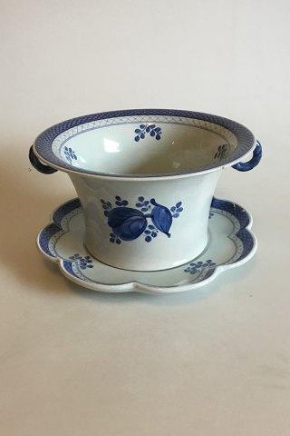 Royal Copenhagen/Aluminia Blå Tranquebar Vinkøler med underfad No 11/993 - Danam Antik