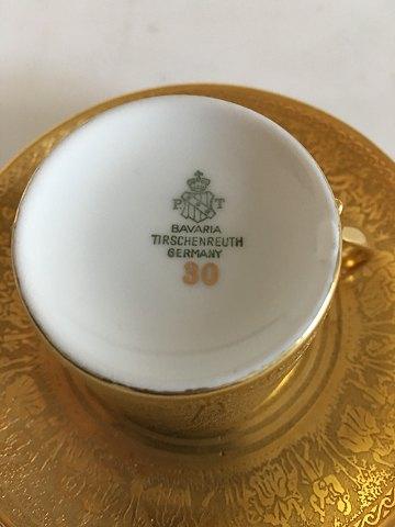 Tirschenreuth Porcelæns Kop i Guld - Danam Antik